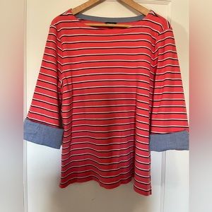Coastal Grandma striped tunic